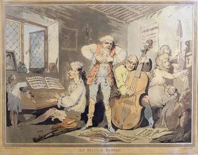 An Italian Family, Engraved by Samuel Alken, 1785 by Thomas Rowlandson